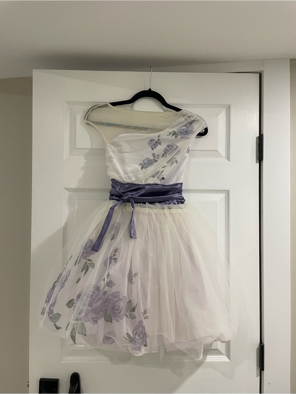 Weissman Girls' Purple Floral Tulle Dance costume Dress